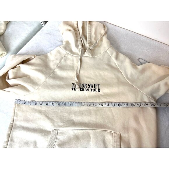 Taylor Swift | The Eras Tour Cream Hoodie Sweatshirt - Black Print Small - Picture 5 of 7